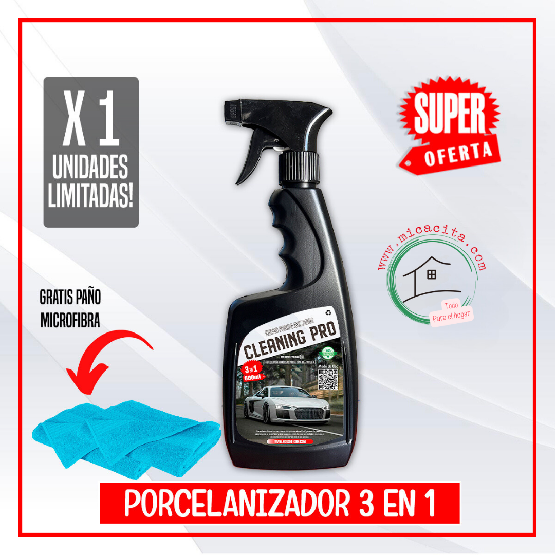 Porcelanizador Cleaning Pro + paño Mfibr